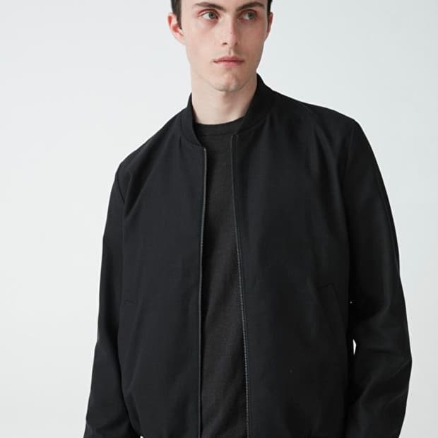 코스(COS) 블랙 코튼 MA-1 블루종 트랙탑 봄버 50(지퍼고장)