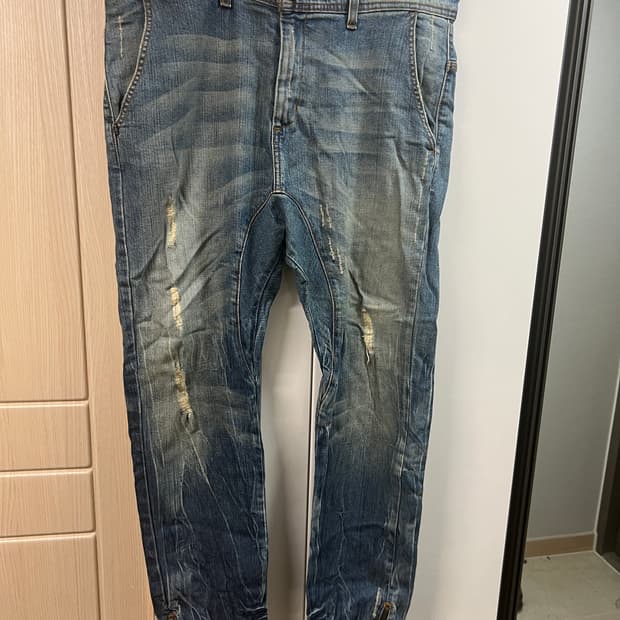 [38] 골든데님 워싱 데미지 조거 팬츠