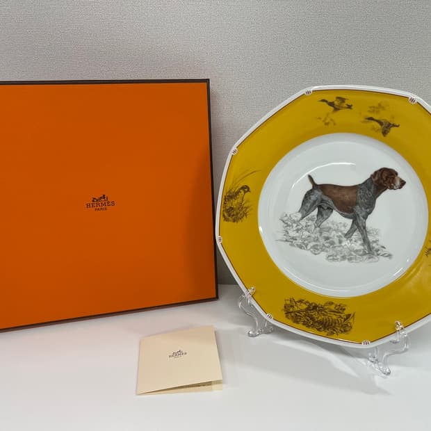 에르메스 샹 쿠홍 chiens Courants 브라크알레망 플레이트 1P