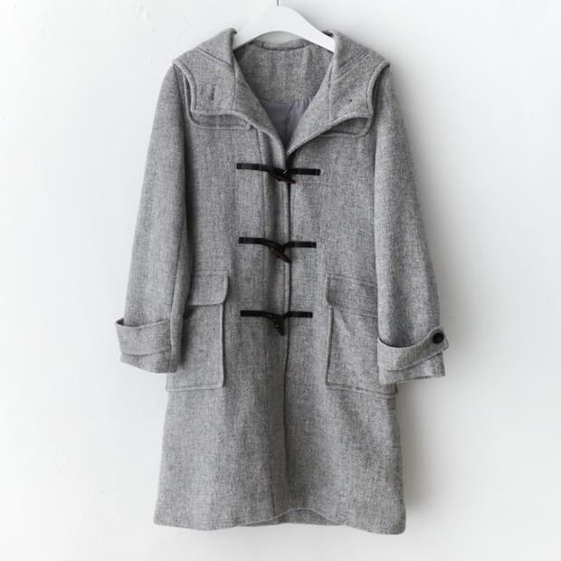 duffle long hood coat 