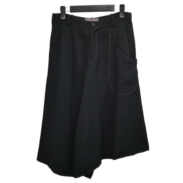 요지야마모토 NOIR 2013aw 텐셀 스티치 비대칭 스커트