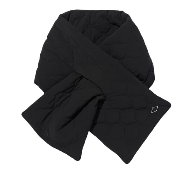 (W) 미스치프 퀼티드 넥 워머 블랙