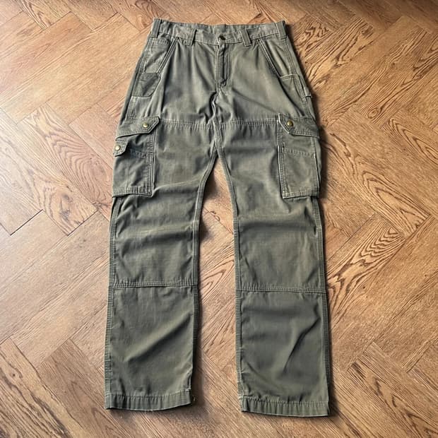 [31]칼하트 USA 모스그린 립스탑 더블니 워크 카고 팬츠