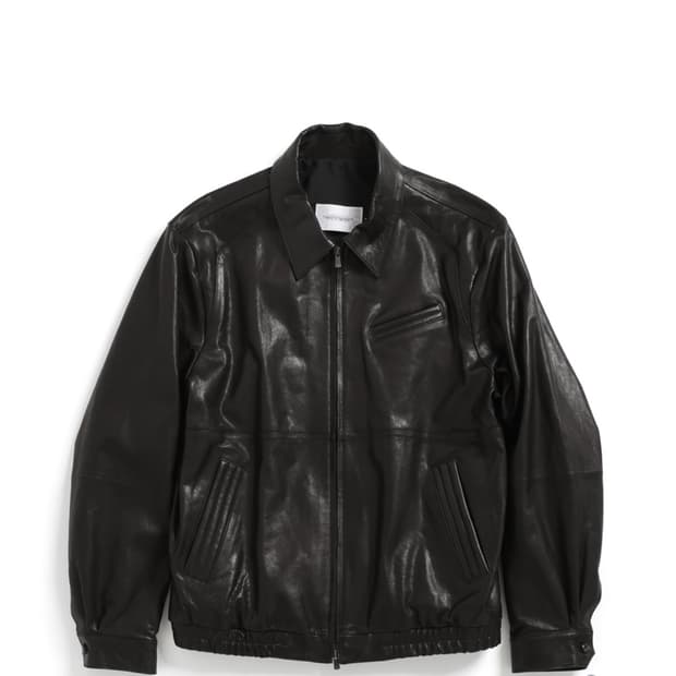 2,3) 해칭룸 볼륨 레더 자켓