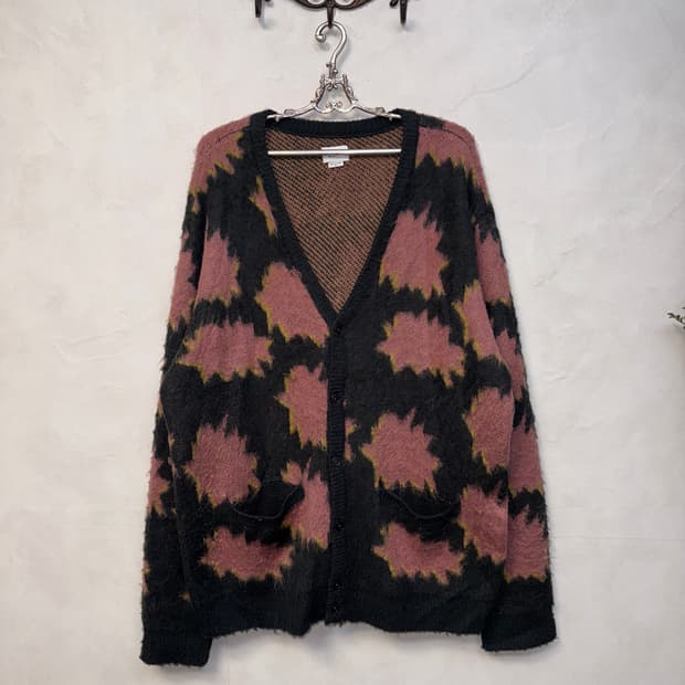 OBEY pink gray patterned over cardigan