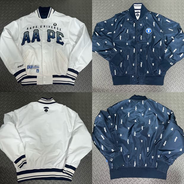 상태완전좋음) AAPE 에이프 리버시블 양면 봄버 자켓