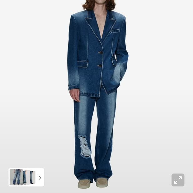 렉토 스타일 더발론 데님 블레이저 M사이즈 새상품입니다