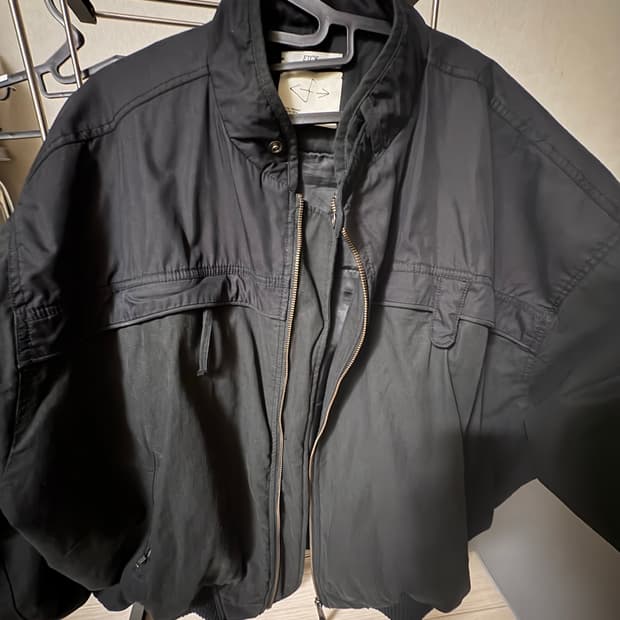 ETCE 이티씨이 빈티지 워시드 봄버 블랙