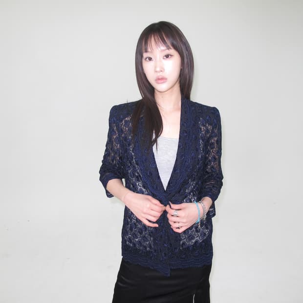 딥네이비 레이스 자켓