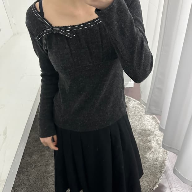 brugge sepia ribbon top