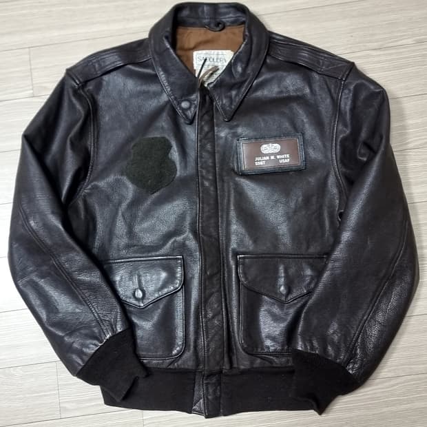쿠퍼 cooper SADDLERY 가죽 항공 점퍼 블랙(42-R)