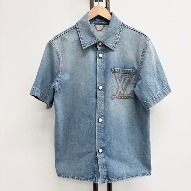 [S]루이비통 슬리브드 데님 셔츠자켓