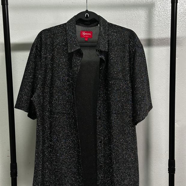 슈프림 루렉스 숏슬리브 셔츠 블랙 - 22FW