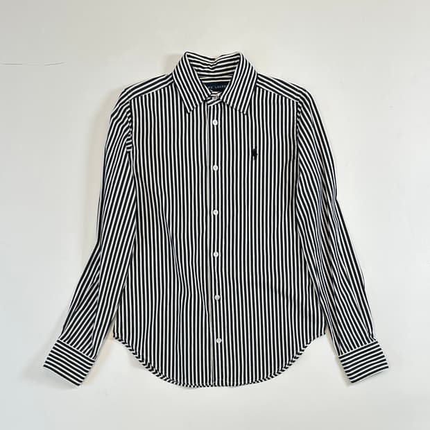 폴로 블랙 스트라이프 드레스셔츠 