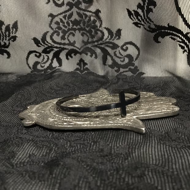 Vintage 핀터레스트 얇은 십자가 크로스 뱅글 브레이슬릿 팔찌