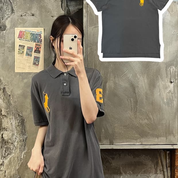 폴로 랄프로렌 반팔 카라티 그레이 XL #csz533