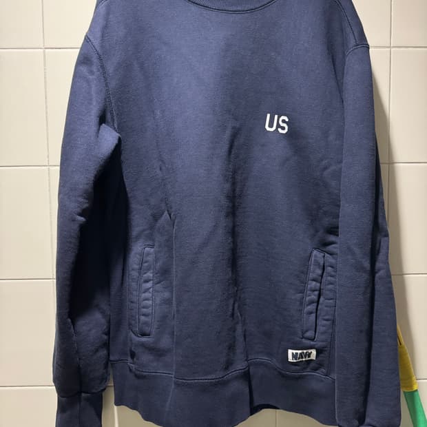 커버낫 US NAVY 시그니처 오버핏 맨투맨 L사이즈