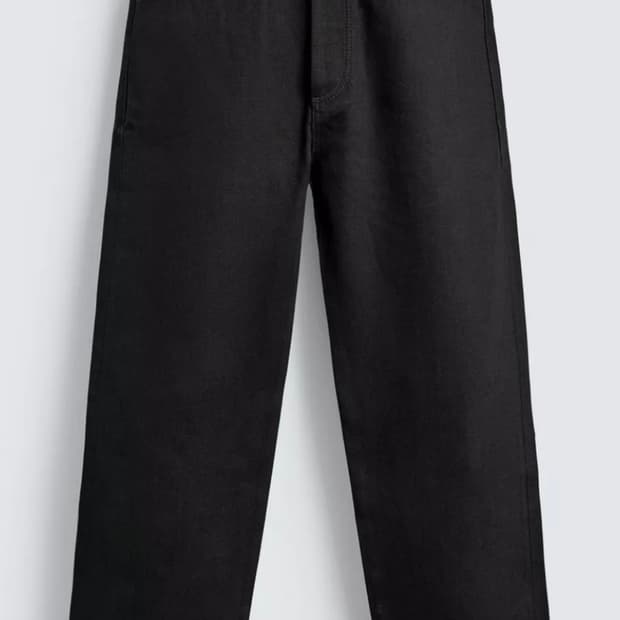 자라 오리진 이탈리아 셀비지 블랙 데님 플레어핏