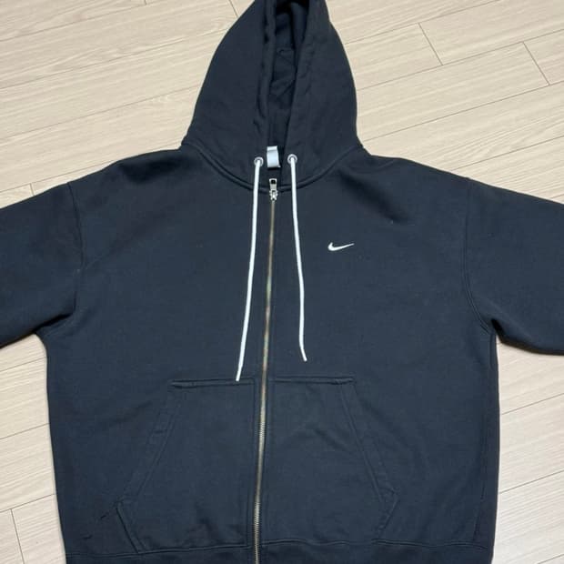 나이키 솔로스우시 후드 집업 블랙 XL 