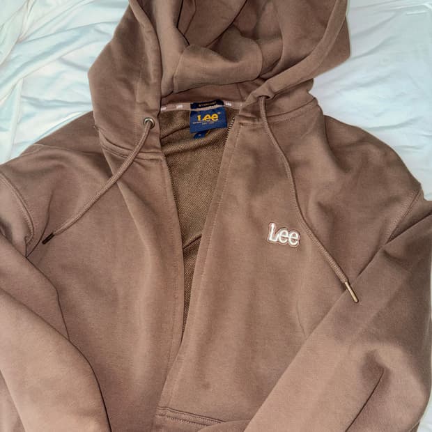 리 lee 후드집업 갈색 브라운