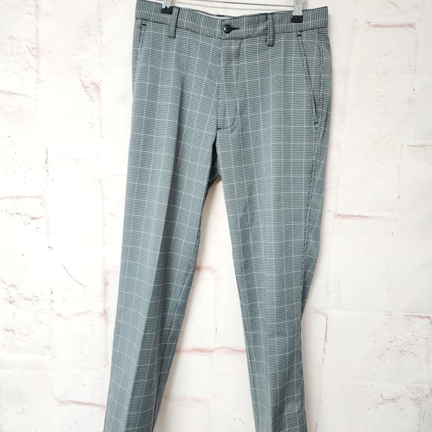 풋조이 체크무늬 골프 슬랙스 팬츠