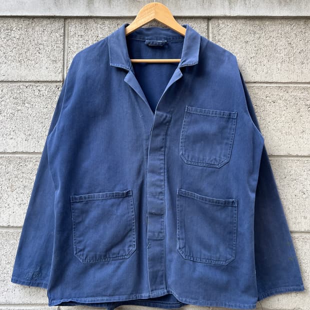 FADED OPEN COLLAR BELTED 빈티지프렌치워크자켓