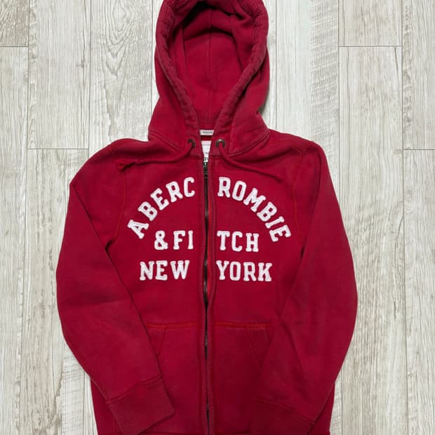 아베크롬비 후드집업 레드 m
