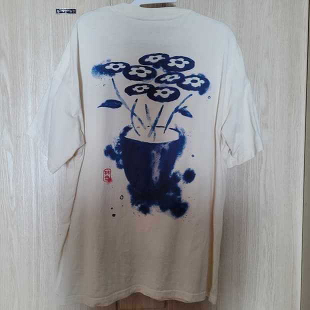 반디 더 핑크 클래식 플라워 로고 워터 반팔 티셔츠