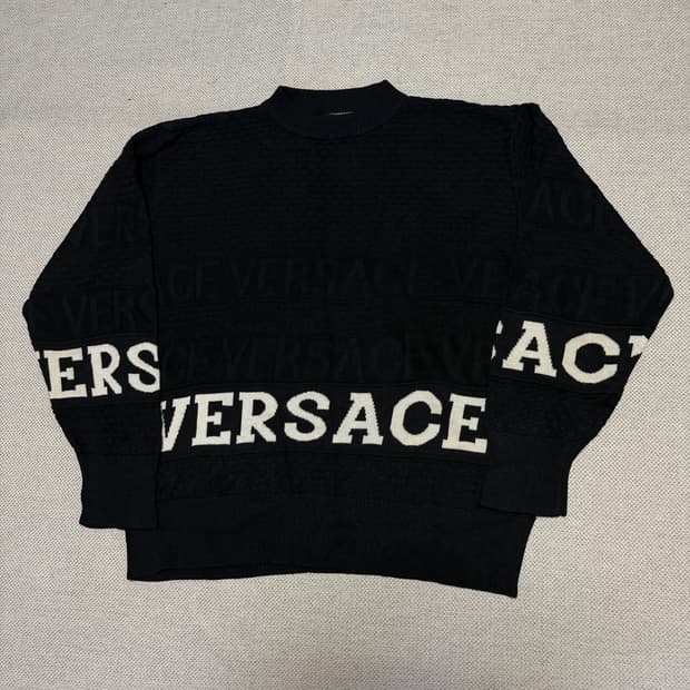 베르사체 빈티지 로고 니트 스웨터