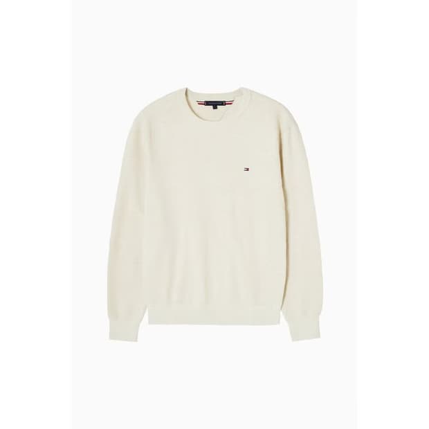 타미힐피거 스트럭처 크루넥 스웨터 오트밀 XL 새상품