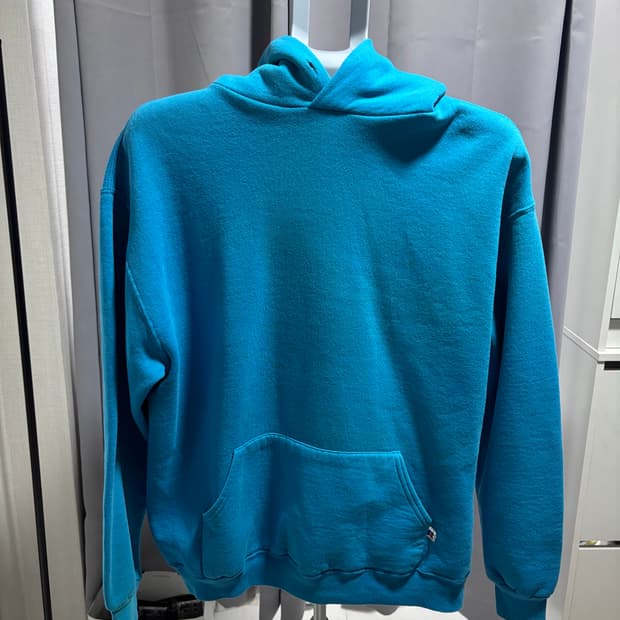 [XL]러셀 애슬레틱 후드 틸 블루 made in usa