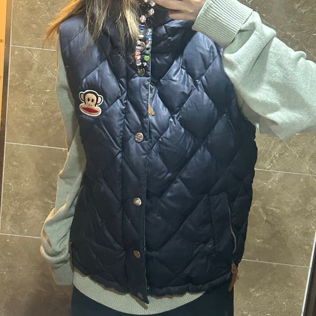 폴프랭크 덕다운 조끼 패딩