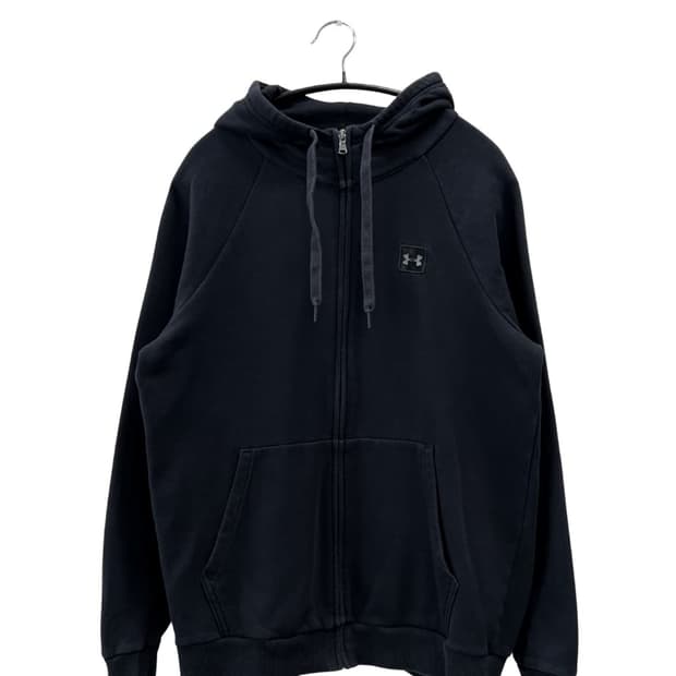 (M) 언더아머 스몰로고 후드집업 블랙