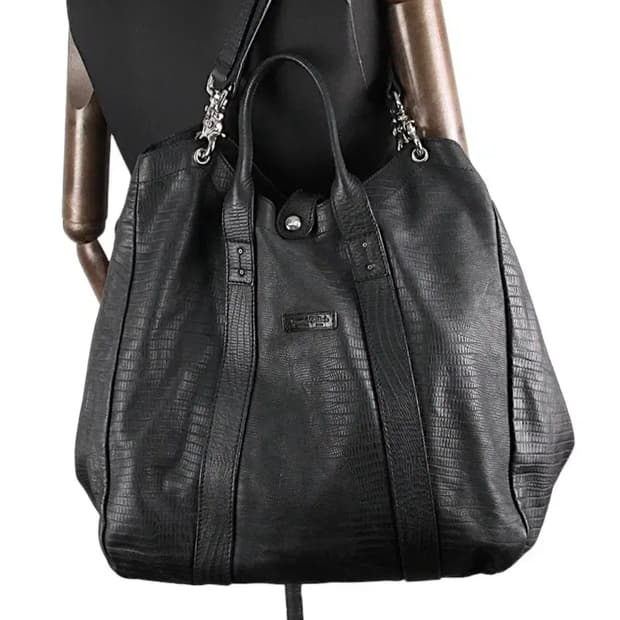 다니엘앤밥 카프스킨 크로크형압 토트백 포터 스타일