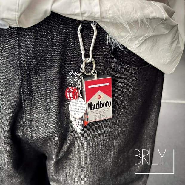 [Unisex] OSCAR2  겜블 칩 말보루 스틸 재떨이 케이스 키링