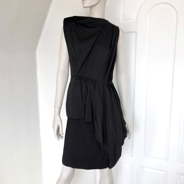 Vionnet Italy Asymmetric Pleats Dress