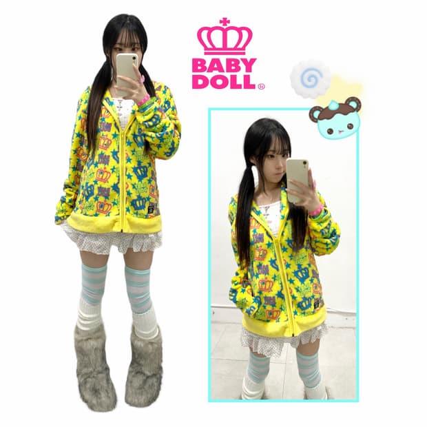 [BABY DOLL] 베이비돌 팝갸루 폭닥 후드집업