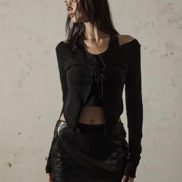 보헤미안 서울 스티치 스커트