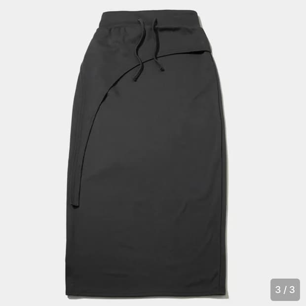 플레이스 스튜디오 언발란스 레이어드 밴딩 롱스커트