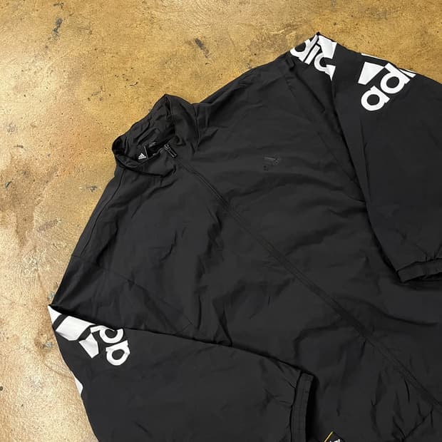 [정품/2XL] 아디다스 블랙 트랙 자켓 로고포인트 b18