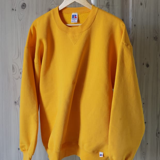 러셀 Made in USA 90s 맨투맨 스웻셔츠 엘로우 XL

