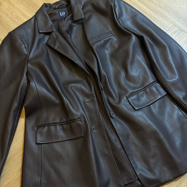 Gap 레더 블레이저 
