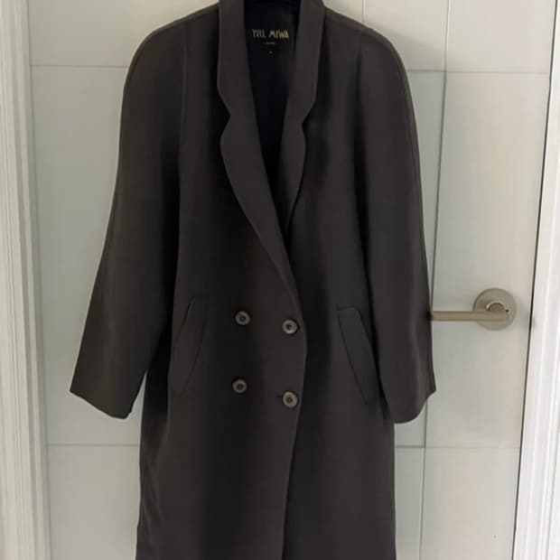YELL MIWA 더블 캐시미어100코트 다크 그레이55,66