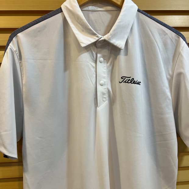 타이틀리스트 남성 아이보리 기능성반팔티셔츠 골프티셔츠