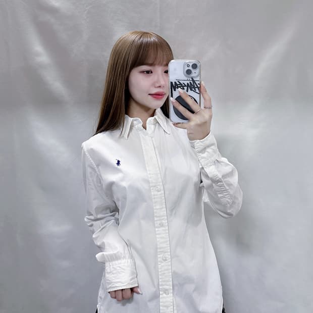 폴로 랄프로렌 네이비포니 화이트 셔츠 
