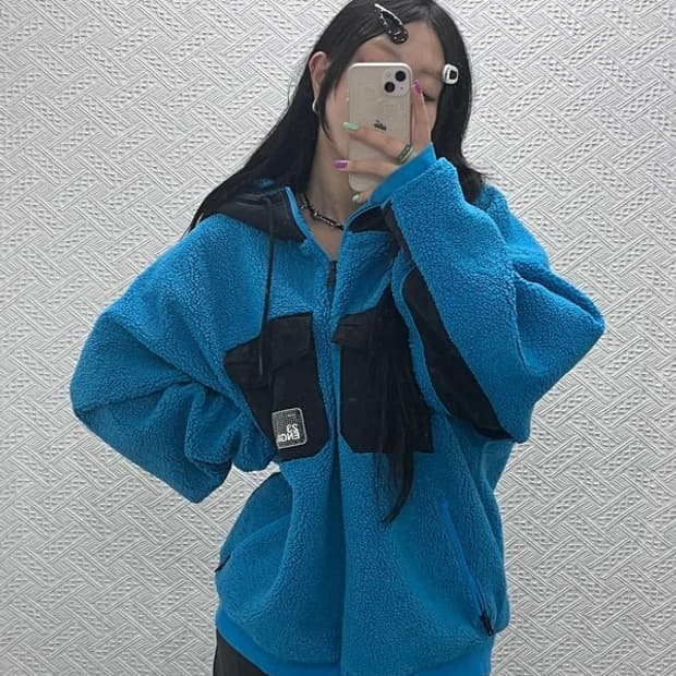 조던 엔지니어드23 비비드 블루 쉐르파 후리스 4XL C07007