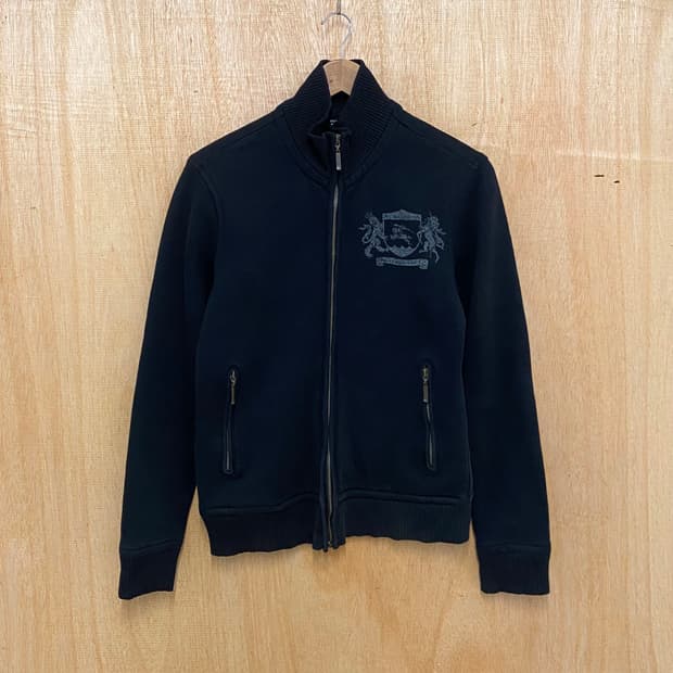 BURBERRY BLACK LABEL zip-up jersey 버버리