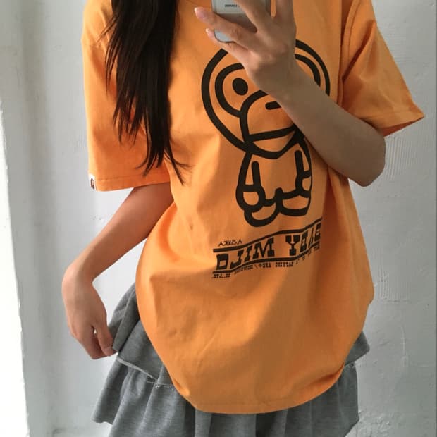 BAPE 베이프 오렌지 베이비마일로 티셔츠
