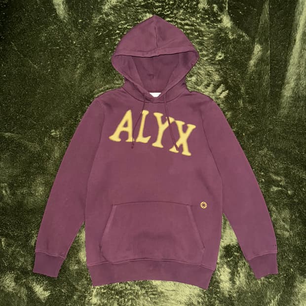 [M] 1017 ALYX 9SM 알릭스 로고 프린트 후디 버건디 와인