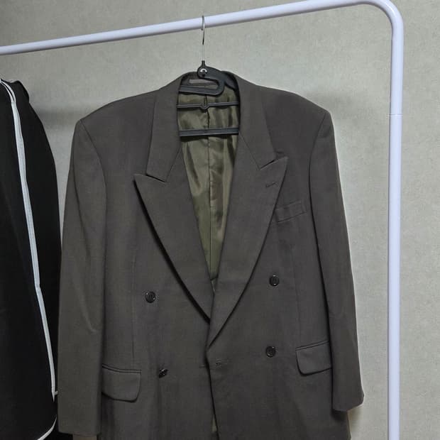 (무배)카키브라운 더블 버튼 블레이저(남자100)